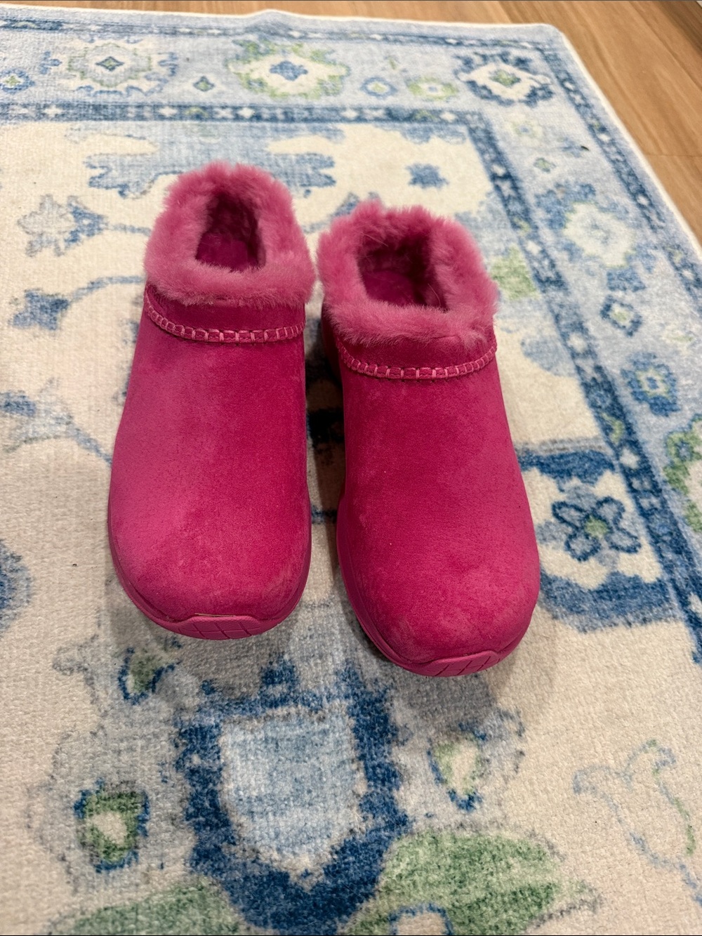 Pink Fuzzy Slip-On Merrell shoes